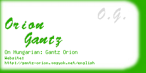 orion gantz business card